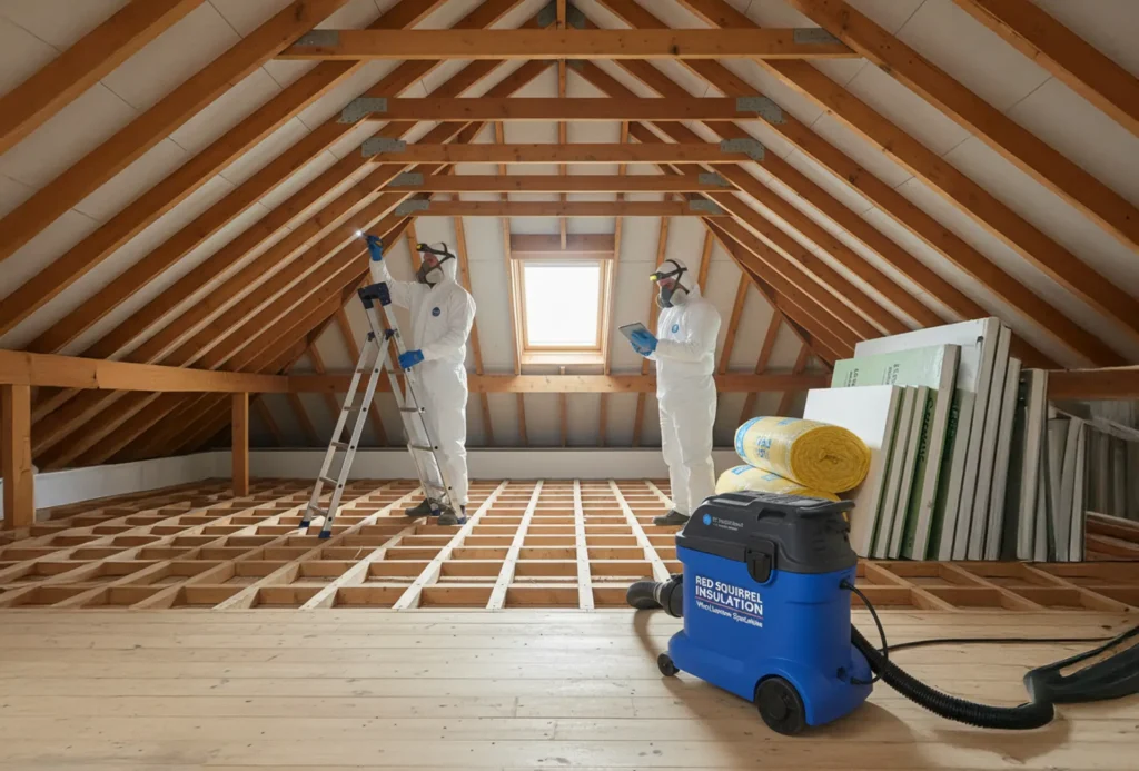 Hero - Red Squirrel Insulation Contractors in West London - Old Loft Insulation Removal 2